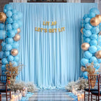 40x10ft Blue Backdrop Curtain Panels for Parties - Wrinkle Free Polyester Photo Curtain Backdrop Wedding Back Drop Fabric Drapes for Party Decorations Background for Photography - Image 7