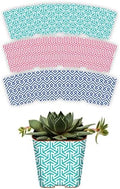 PRODUCT80 Succulent Pot Wraps for Wedding Favors, Baby Shower or Bridal Shower | Fits Most 2 Inch Square Pots | Peel and Stick Vinyl Wraps | Does Not Include Mini Live Plant or Pot (50 Wraps, Modern) by PRODUCT80
