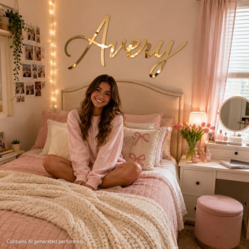 Custom Acrylic Name Sign, Personalized Dorm Room Decor for College Girls by Raipile