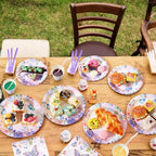 Ziliny 280 Pcs Butterfly Baby Shower Paper Plates and Napkins Paper Cups Plastic Knives Forks Spoons Disposable Tableware Set for Butterfly Theme Birthday Party Supplies, Serve 40 - Image 5