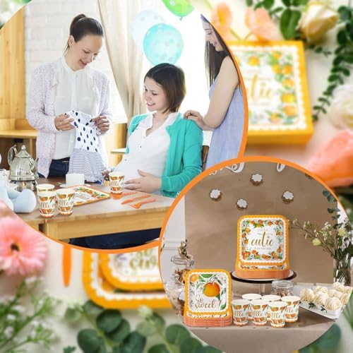 350 Pcs Little Cutie Paper Plate and Napkin Set Disposable Serve 50 - Image 6