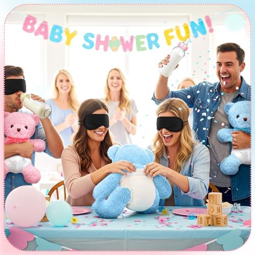 4 Sets Bottle Chug Baby Shower Games Juegos Para for Gender Reveal Game - Image 2