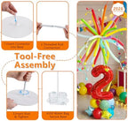 Balloon Column Stand Set of 4, Adjustable Balloon Tower Pillar Kit for Wedding Decorations, Reusable Metal Balloon Stand with Floor Base for Party and Graduation Events - Image 4