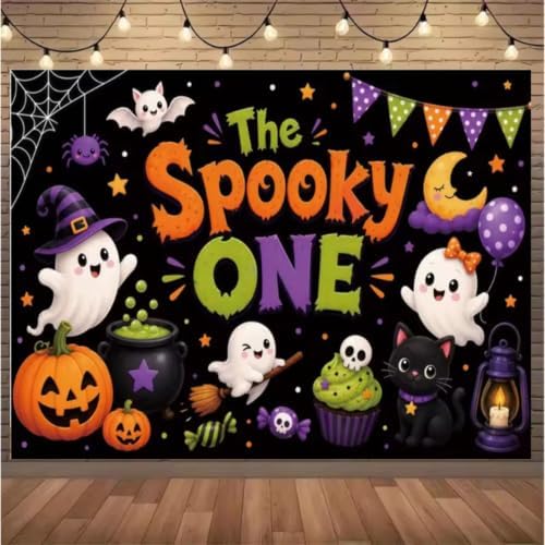 Cartoon Music Ghost Halloween Festival Party Background 8x6 FT - Image 3