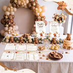 Sherr 424 Pcs Brown Bear Baby Shower Games Decorations, 8 Set, 50 Pacifiers - Image 6
