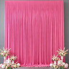 10x10FT Backdrop Curtains with Rod Pockets - Wrinkle Free Photo Stage Backdrop 2 Panels Curtains Drapes for Photography Wedding Party Baby Shower Decorations (Hot Pink) by Unknown