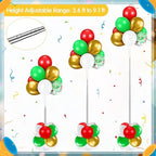 Kasyat 8 Sets 9.1ft Balloon Column Stand Kit for Floor Adjustable Balloon Pillars Arch Tower with Weight Base and 50 Rings Metal Backdrop Stands for Baby Shower Party - Image 6