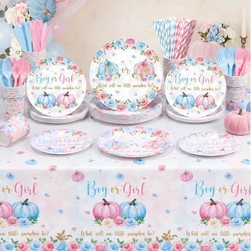 Ceenna Fall Gender Reveal Party Supply Decoration for 50, Pink Blue - Image 4