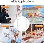 10FT Adjustable 4 Post Wedding Canopy Frame Kit, Heavy Duty Wedding Backdrop Stand Support Syestem, Canopy Chuppah Mandap Hardware Kit for Birthday Photo Booth Baby Shower Party Decorations - Image 6