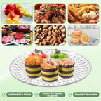 10 Pcs Round Plastic Serving Platters 12 Inch, Round Plastic Platters for Serving Food, Clear Plastic Serving Platters for Partys Cake Cookie Fruits Birthday Wedding Supplies - Image 3