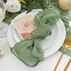 50 Pack Cheesecloth Napkins 20"x20" Sage Green Gauze Boho Napkins - Image 2