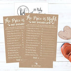 Hadley Designs Hilarious Baby Shower Games Set – 25 The Price is Right Baby Shower Game Cards for 25 Guests, Gender Neutral and Fun for Boys & Girls (Rustic) (Pack of 2) - Image 5