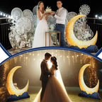 Leinuosen 5 ft Moon Starry Night Movie Night Party Decorations Large Cutou - Image 4