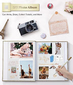 Artfeel Photo Album Self Adhesive Scrapbook Album for 3x5 4x6 5x7 8x10 Pictures,60 Pages Linen Cover with Display Window DIY Photo Book,Ideal Gifts for Family Travel Wedding Baby - Image 4