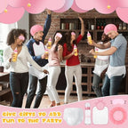 6 Sets Bottle Chug Baby Shower Blind Games Juegos Para Include Plastic Bottles Bibs Hat Eye Mask Disposable Diapers Blindfolded Baby Shower Bottle Games Gender Reveal Decoration (Pink) - Image 7