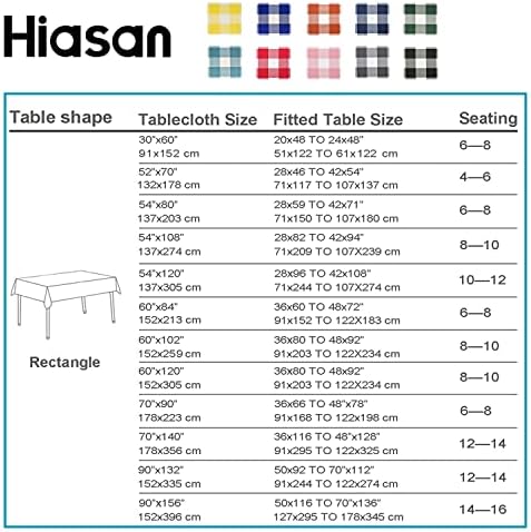 Hiasan Checkered Tablecloth 2 Pack, 54 x 108 inch, Royal Blue and White - Image 5