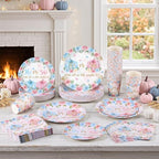 Funnymoom 250 Pcs Little Pumpkin Gender Reveal Paper Plates Napkins Cups - Image 4