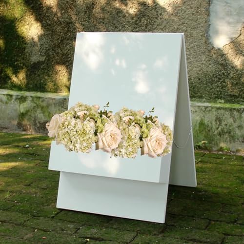 DIY Flower Box Welcome Sign, Freestanding Blank Door or Easel Display for Weddings and Events, Floral Reception Décor, 65x40cm (25.6x15.7in) - Image 2