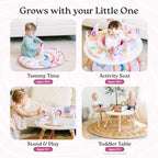 Little Acorn, 4-in-1 Baby Activity Center | Montessori-Inspired Design | 8 Interactive Toys | Tummy Time, Exersaucer & Toddler Table | Shower Gift | Essential (Rainbow) - Image 3