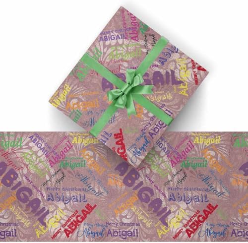 AOFUN Personalized Wrapping Paper for Boys, Men, and Babies Wrap Custom Text - 5 Rolls 58" x 23" - Image 2