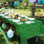 Potchen 452 Pcs Golf Plates Napkins Party Supply, Green White - Image 5