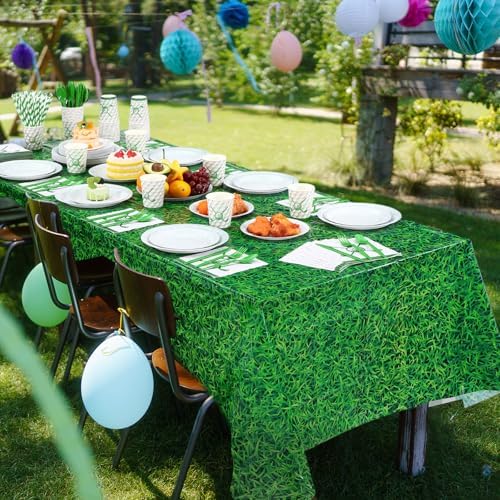 Potchen 452 Pcs Golf Plates Napkins Party Supply, Green White - Image 5