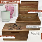 Personalized Monogrammed Keepsake Box Engraved Custom Memory Box - Image 2