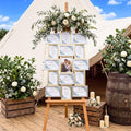 Mifoci 15 Pcs Wedding Frame for Seating Chart Board Display, Gold Silver Welcome Please Find Your Seat Sign, 6 & 7 Inch Frame Table Seating Chart Display for Baby Shower Wedding Reception Decorations by Mifoci