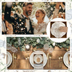 48 Pcs Wedding Favors for Guests Small Ceramic Bowls, Flower, Beige - Image 5