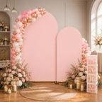 Pink Arch Cover 7.2 and 6ft Spandex Birthday Arch Backdrop Cover Set of 2 - Image 2