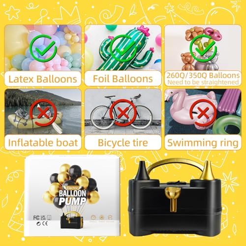 Bezente Yellow Giant Balloons 36 Inch - 8 Pack Yellow Giant Balloons and Balloon Pump Electric - Image 7