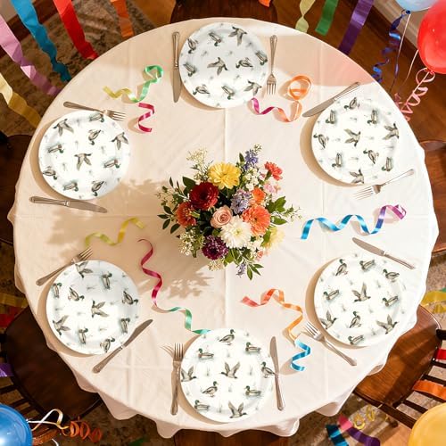 50 Pcs Mallard Duck Paper Plates 10" Large Heavy Duty - Image 6
