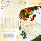 Showgeous 20 Pack Ivory Cheesecloth Table Runner, 17 x 108 Inches - Image 5