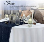 12 Pack Navy Blue Cheesecloth Table Runner 10Ft, Gauze Table Runners 21.5 x 120 inch,Semi Sheer Cheese Cloth Fabric Runner Bulk for Wedding,Party,Baby Shower,Bridal Shower - Image 5