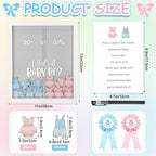 55 Pcs Baby Cloth Gender Reveal Game Voting Board, Baby Cloth - Image 2