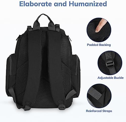 Mancro Backpack Diaper Bag, Travel Baby Changing Bag for Dad and Men - Image 5