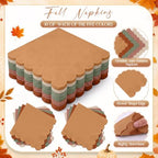 Zhehao 150 Pcs Fall Paper Plates Napkins Serves 50 - Image 5