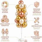 Balloon Column Kit Set of 2 With Balloons Included - with Base, and Pole,Balloon Tower Backdrop Decoration for Wedding, Baby Shower, Birthday Party, or Bachelorette Parties (Rose Champagne Gold) - Image 3