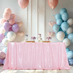 Poise3EHome Pink Sequin Tablecloth 90×132 Inch Rectangle Sparkly Fabric Table Cloth for Birthday Wedding Valentine Party Holiday Baby Shower Christmas Decoration - Image 2