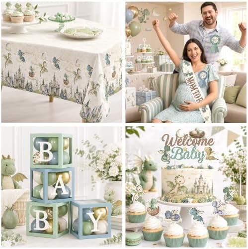 Dragon Baby Shower Decorations Kit, Baby Dragon Baby Shower Party Supplies - Image 7