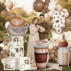 4 Pcs Baby is Brewing Cardboard Cutout Standup Life Size Baby Shower Decorations, Coffee Themed Cardboard Cutouts for Gender Reveal Birthday Party Photo Backdrop Favors - Image 4