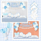 VioraWhite 183 Pcs Silly Goose Birthday Party Set Classical Blue - Image 6