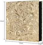 RECUTMS Photo Album 600 Pockets 4x6 Picture Memory Book Leather Cover Gold - Image 2