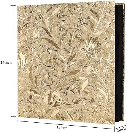 RECUTMS Photo Album 600 Pockets 4x6 Picture Memory Book Leather Cover Gold - Image 2