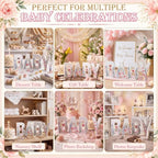 SiliFine Baby Wooden Sign, Rustic Wildflower Baby Shower Table Decor - Image 4