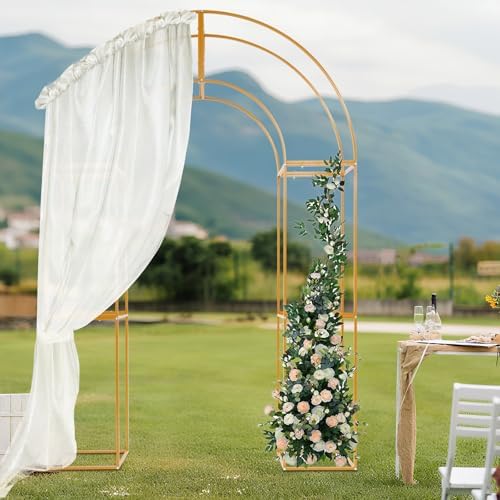 U-Shaped Metal Arched Flower Rack for Wedding Decorations and Celebrations, 5 x 7.5 FT Wedding Arch Frame for Birthday, Party, Baby Shower - Image 7