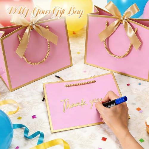 DOYIDE 50 Pcs Thank You Gift Bags with Tissue Paper & Handles, 9x7x3.1inch - Image 3