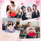 Geyoga 12 Pcs Flower Bags Boxes for Arrangements Kraft Paper Floral Wrapping with Handle Waterproof for Graduation Mother's Day Anniversary Fresh Flowers Bouquets Gift Bags(4 Colors) - Image 6