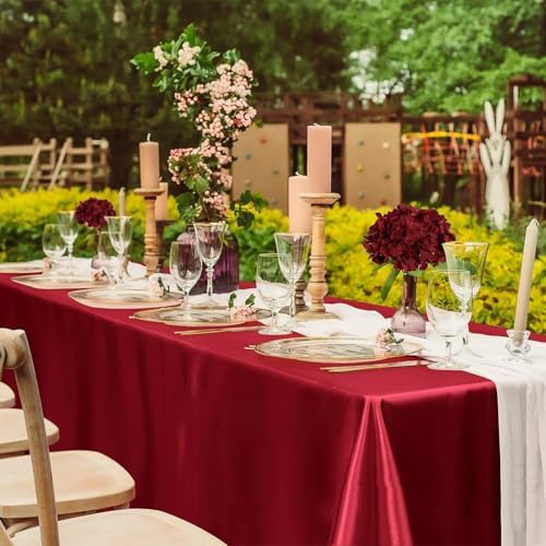 WEISPARK 100PCS Burgundy Artificial Hydrangea Flowers, Fake Flowers Silk Hydrangea Full Flowers Heads with Stems for Wedding Home Party Shop Baby Shower Decor (Burgundy) - Image 6