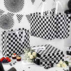 Abbylike 30 Pcs Checkered Racing Gift Bags Bulk, Large Reusable Tote Bags - Image 5